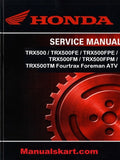 Honda TRX500 / TRX500FE / TRX500FPE / TRX500FM / TRX500FPM / TRX500TM Fourtrax Foreman ATV Pdf Repair Service Manual 2005-2011