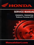 Honda TRX500FA, TRX500FGA Rubicon Foreman ATV Pdf Repair Service Manual 2005-2008