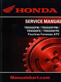 Honda TRX500FM / TRX500FPM / TRX500FE / TRX500FPE Fourtrax Foreman ATV Pdf Repair Service Manual 2012