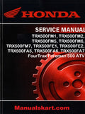 Honda TRX500FM1, TRX500FM2, TRX500FM5, TRX500FM6, TRX500FM7, TRX500FE1, TRX500FE2, TRX500FA5, TRX500FA6, TRX500FA7 FourTrax Foreman 500 ATV Pdf Repair Service Manual 2004-2016