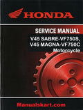 Honda V45 SABRE-VF750S, V45 MAGNA-VF750C Motorcycle Pdf Repair Service Manual 1982-1983