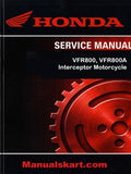Honda VFR800, VFR800A Interceptor Motorcycle Pdf Repair Service Manual 2002