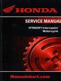 Honda VFR800FI Interceptor Motorcycle Pdf Repair Service Manual 1998-2001