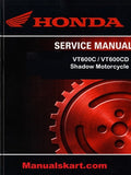 Honda VT600C / VT600CD Shadow Motorcycle Pdf Repair Service Manual 1997-2001