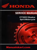 Honda VT750C2 Shadow Spirit Motorcycle Pdf Repair Service Manual 2007-2009
