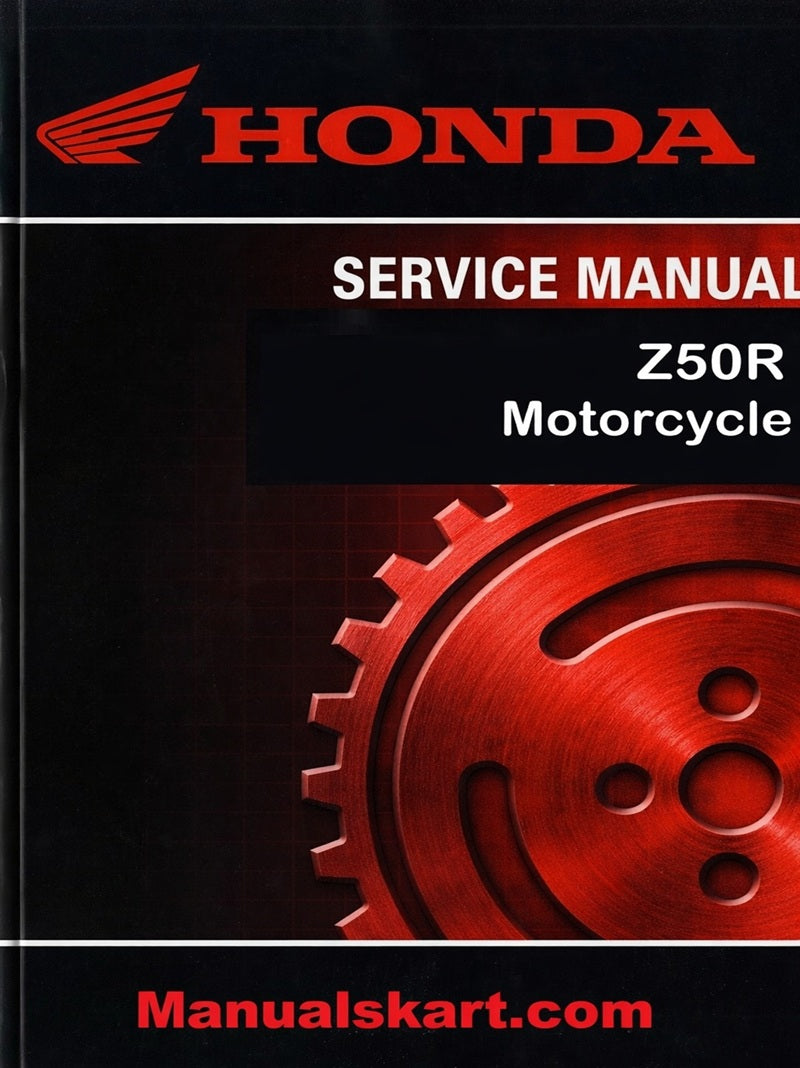 Honda Z50R Motorcycle Pdf Repair Service Manual 1988-1999