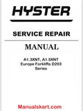 Hyster A1.3XNT, A1.5XNT [Europe] D203 Series Electric Forklift Trucks Service Manual