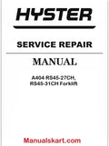 Hyster A404 RS45-27CH, RS45-31CH Forklift Pdf Repair Service Manual