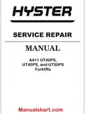 Hyster A411 UT40PS, UT45PS, and UT50PS Forklifts Pdf Repair Service Manual