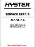 Hyster A966 H2.50DX and H3.00DX Lift Trucks Pdf Repair Service Manual