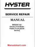 Hyster B60ZAC Electric End Rider Pallet Truck [D230 Series] Pdf Repair Service Manual