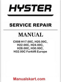 Hyster C008 H17.00C, H20.00C, H22.00C, H24.00C, H28.00C, H30.00C, H32.00C Forklift Europe Pdf Repair Service Manual