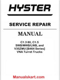Hyster C1.3 80, C1.5 SWB/MWB/LWB, and V35ZMU [B464 Series] VNA Turret Trucks Pdf Repair Service Manual