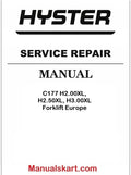 Hyster C177 H2.00XL, H2.50XL, H3.00XL Forklift Europe Pdf Repair Service Manual