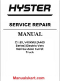 Hyster C1.8X, V40XMU Forklifts A465 Series Pdf Repair Service Manual