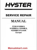 Hyster C236 H18XM-9, H18XMS-9, H20XM-9, H20XMS-9 Forklift Europe Pdf Repair Service Manual