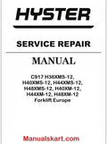 Hyster C917 H36XMS-12, H40XMS-12, H44XMS-12, H48XMS-12, H40XM-12, H44XM-12, H48XM-12 Forklift Europe Pdf Repair Service Manual