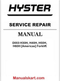 Hyster D003 H30H, H40H, H50H, H60H [Americas] Forklift Pdf Repair Service Manual