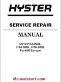 Hyster D019 H13.00XL, H14.00XL, H16.00XL Forklift Europe Pdf Repair Service Manual