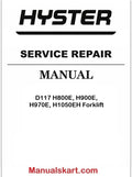 Hyster D117 H800E, H900E, H970E, H1050EH Forklift Pdf Repair Service Manual