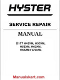 Hyster D177 H45XM, H50XM, H55XM, H60XM, H65XM Forklifts Pdf Repair Service Manual