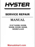 Hyster D187 S40XM, S45XM, S50XM, S55XM, S60XM, S65XM Forklift PDF Repair Service Manual