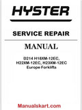 Hyster D214 H18XM-12EC, H22XM-12EC, H23XM-12EC Europe Forklifts Pdf Repair Service Manual