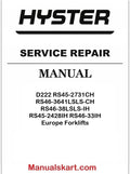 Hyster D222 RS45-2731CH RS46-3641LSLS-CH RS46-38LSLS-IH RS45-2428IH RS46-33IH Europe Forklifts Pdf Repair Service Manual