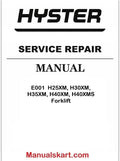 Hyster E001  H25XM, H30XM, H35XM, H40XM, H40XMS Forklift Pdf Repair Service Manual