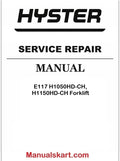 Hyster E117 H1050HD-CH, H1150HD-CH Forklift Pdf Repair Service Manual