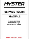 Hyster E1.50XM, E1.75XM, E2.00XMS [Europe] F114 Series Electric Forklifts Service Manual