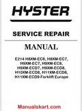Hyster E214 H8XM-EC6, H8XM-EC7, H9XM-EC7, H9XM-EC8, H9XM-ECD7, H9XM-ECD8, H10XM-ECD8, H11XM-ECD8, H11XM-ECD9 Forklift Europe Pdf Repair Service Manual