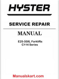 Hyster E25XL, E30XL, E35XL [C114 Series] Electric Forklifts Repair Service Manual