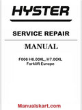 Hyster F006 H6.00XL, H7.00XL Forklift Europe Pdf Repair Service Manual