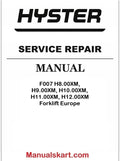 Hyster F007 H8.00XM, H9.00XM, H10.00XM, H11.00XM, H12.00XM Forklift Europe Pdf Repair Service Manual