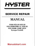 Hyster F008 H25.00 H30.00 H32.00XM-9XM-12, H28.00 H32.00XM-12XM-16CH Europe Forklift Pdf Repair Service Manual