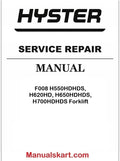 Hyster F008 H550HDHDS, H620HD, H650HDHDS, H700HDHDS Forklift Pdf Repair Service Manual