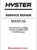 Hyster F019 H13.00-16.00XM, H10.00-12.00XM-12EC Forklift Europe Pdf Repair Service Manual
