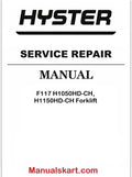 Hyster F117 H1050HD-CH, H1150HD-CH Forklift Pdf Repair Service Manual