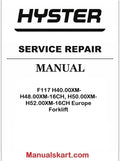 Hyster F117 H40.00XM-H48.00XM-16CH, H50.00XM-H52.00XM-16CH Europe Forklift Pdf Repair Service Manual