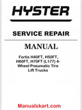Hyster Fortis H40FT, H50FT, H60FT, H70FT (L177) 4-Wheel Pneumatic Tire Lift Trucks Pdf Repair Service Manual