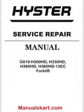 Hyster G019 H300HD, H330HD, H360HD, H360HD-12EC Forklift Pdf Repair Service Manual