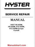 Hyster H007 H8.00XM, H9.00XM, H10.00XM, H12.00XM Europe Forklift Pdf Repair Service Manual