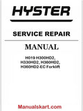 Hyster H019 H300HD2, H330HD2, H360HD2, H360HD2-EC Forklift Pdf Repair Service Manual