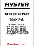 Hyster H1050EH, H36.00E, H36.00E-16CH, H40.00E, H40.00E-16CH, H44.00E, H44.00E-16CH, H48.00E, H48.00E-16CH, H800E, H880E, H970E (D117) Forklift Trucks Pdf Repair Service Manual