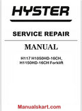 Hyster H117 H1050HD-16CH, H1150HD-16CH Forklift Pdf Repair Service Manual