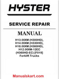 Hyster H13.00XM (H300HD), H14.00XM (H330HD), H16.00XM (H360HD), H12.00XM-12EC (H360HD-EC) [F019] Forklift Trucks Pdf Repair Service Manual