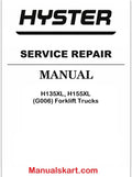 Hyster H135XL, H155XL (G006) Forklift Trucks Pdf Repair Service Manual
