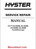 Hyster H177 H2.00XM, H2.50XM, H3.00XM, H3.20XM Forklift Europe Pdf Repair Service Manual