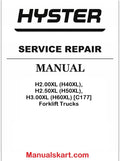 Hyster H2.00XL (H40XL), H2.50XL (H50XL), H3.00XL (H60XL) [C177] Forklift Trucks Pdf Repair Service Manual